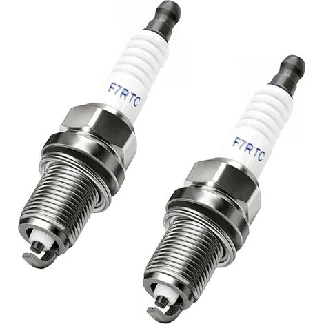 2 Pièces F7RTC Bougie d'allumage Remplacer, Bougie Temps Tondeuse, pour BOS CH 7992/WR5DC 4038/WR5DP, pour Cham pion 332/RN7YC 415/RN9YC 818/RN2C, pour W22EPR-U/3088, pour R41CXLS, OEM (1/5)