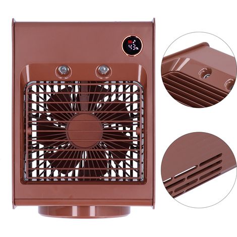 Ventilateur Brumisateur 2 en 1 USB, Rafraîchisseur d'Air Oscillant Silencieux avec Lumière et Réservoir 300ml pour Bureau (1/4)