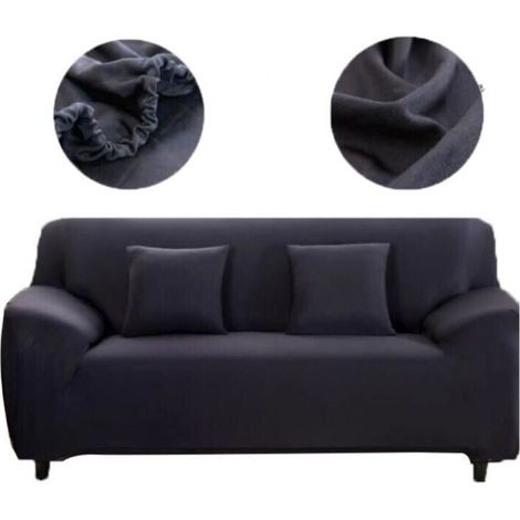 FLITI 2-Sitzer-Sofabezug, 145–185 cm, in Schwarz, elastisch, dick und strapazierfähig