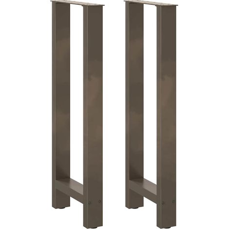 Bartischbeine Naturstahl 2 Stk. 50x(100-101) cm Stahl