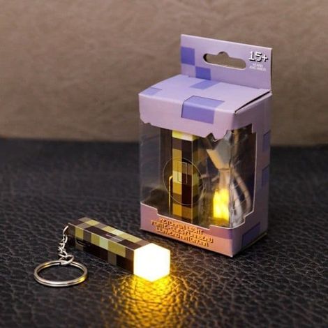 Minecraft My World, lampe torche d'ambiance, porte-clés miniature, pendentif, jouet (1/5)