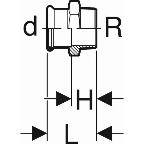 Geberit Mapress Acier C Raccord avec filetage extérieur, DN 12 / 10, dø 15 mm, 21702 (1/2)