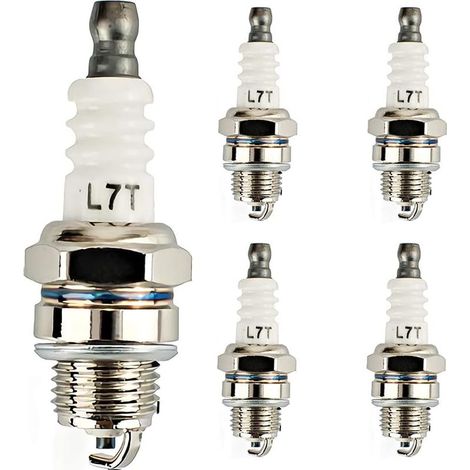 Pièces Bougie d'Allumage L7T Tronçonneuse Tondeuse à Gazon Petit Moteur Accessoire Pièces Compatible Bougies d'Allumage de Rechange pour Débroussailleuses et Tronçonneuses Remplace (1/5)
