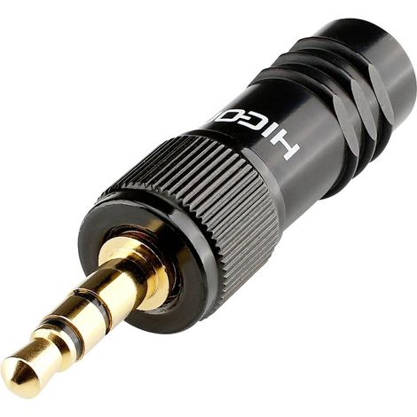 Hicon HI-J35S-SCREW-M Jack 3.5 mm Spina dritta Numero Poli (num): 3 Stereo Nero 1 pz.