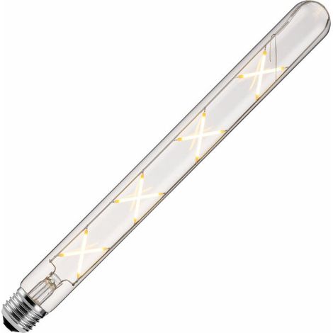 E27 T30-300 mm LED-Edison-Glühbirnen im Vintage-Stil, 8 W (entspricht 70 W Halogenbirne), 700 lm, warmweiß, 2700 K, nicht dimmbar, E27-Retro-Klarglasröhre, 2 Packungen