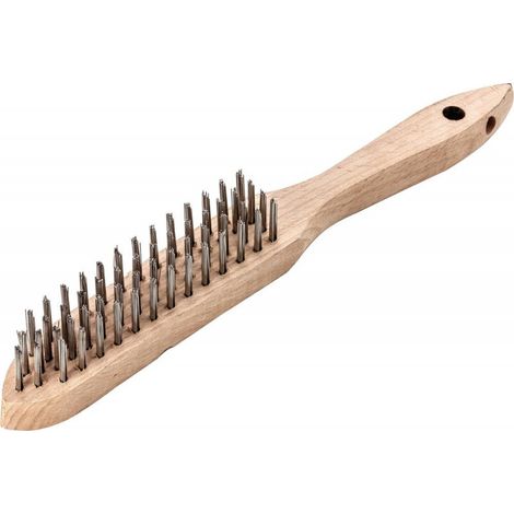 Cepillo de mano de metal V4A liso 4 filas 0.3mm (1/3)