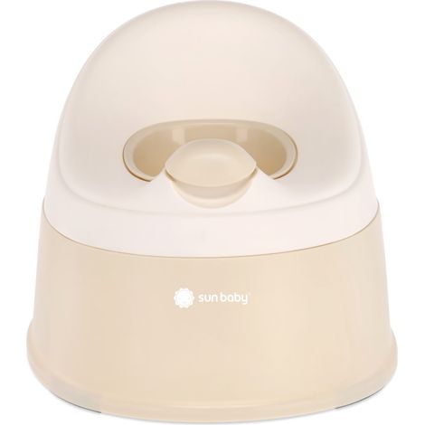 Kindertöpfchen, rutschfest, mit herausnehmbarem Einsatz, leicht, hoch, stabil, NESTPOT, beige, weiß, Sun Baby