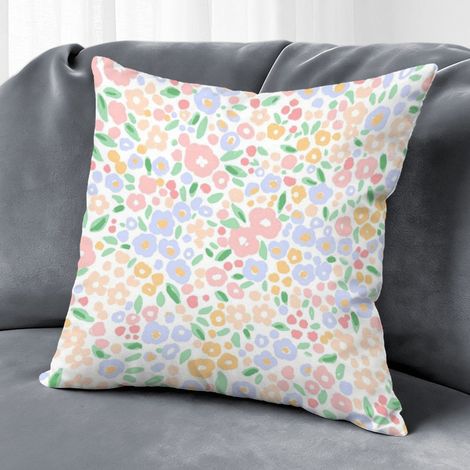 Housse de coussin floral vintage, décoration maison intérieure,50×50cm (1/5)