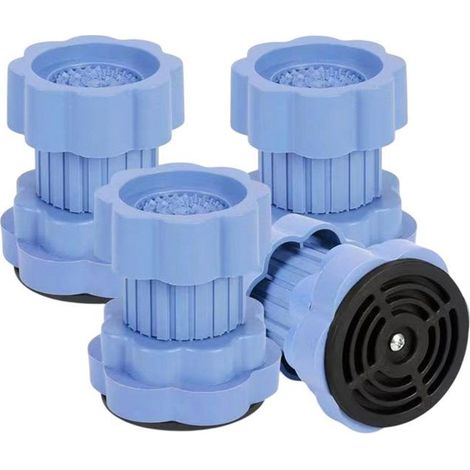 Kaelt - Tapis anti-vibrations machine à laver - 4 pièces, 8-11cm, antidérapant, ventilé - Convient pour machines à laver Étiquette (1/5)