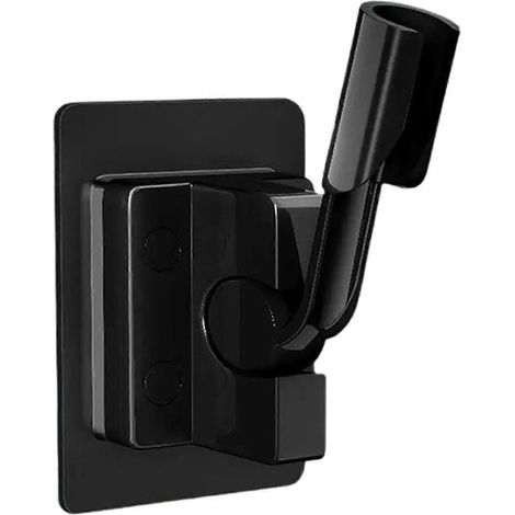 Support universel pour pommeau de douche à main, sans perçage, accessoire de salle de bain mural réglable (noir) (1/5)