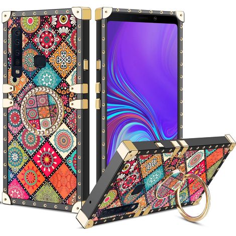 CUSTODIA IN SILICONE PER SAMSUNG GALAXY A9 2018 CON MOTIVI MAROCCHINI E ANELLO MANDALA (1/5)