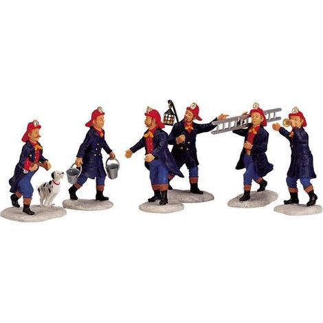 Set Pompieri VILLAGGIO DI NATALE LEMAX 02446 - Fireman Set