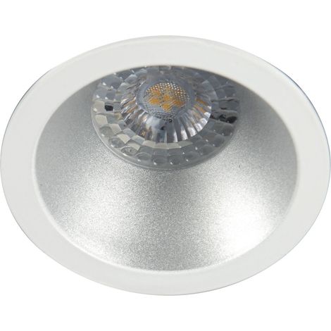 Spot DECO+ GU10 rond fixe, blanc mat/alu laqué IP20 - EUROPOLE - 28000 (1/4)