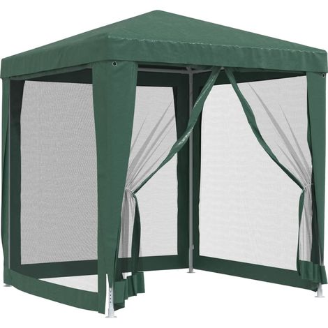 Maison Exclusive - Partyzelt mit 4 Mesh-Seitenwänden Grün 2x2 m H