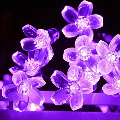 LED-Solar-Lichterkette in Kirschblütenform,22 Meter,200 Lichter,wasserdicht,solarbetrieben und per USB aufladbar (kein Netzstecker erforderlich) (1/5)