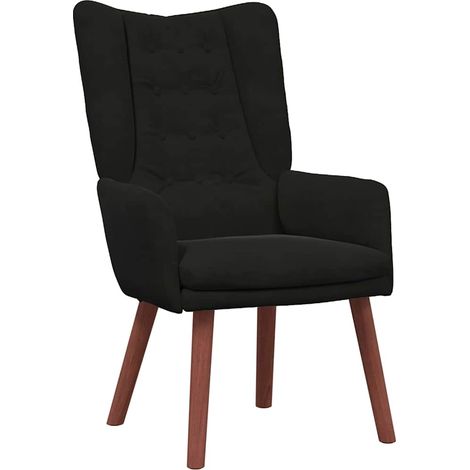 Fauteuil de Salon，Chaise，Fauteuil relaxant Noir 63 x 67 x 94 cm Velours CFW363663 (1/5)