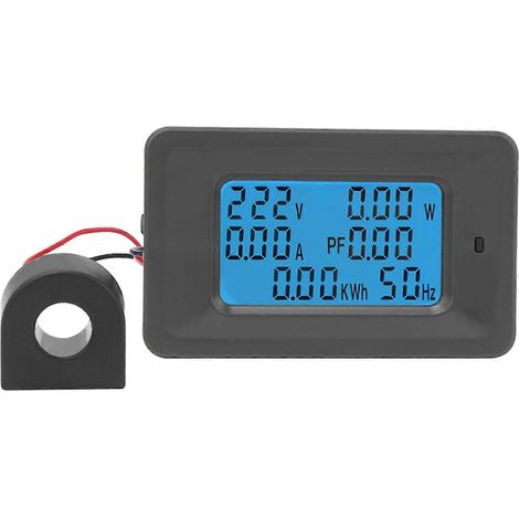 6-in-1-Digital-LCD-Messgerät, Spannung 110–250 V, Strom 100 A, Leistungsüberwachungspanel mit Gegeninduktivität
