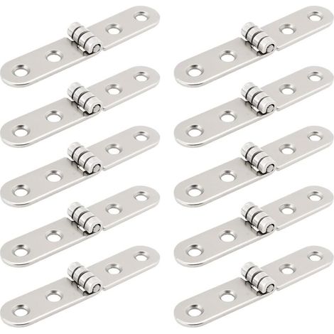 20 charnières pliantes à 180 degrés 76 x 15 mm Distance entre les trous 15 mm Charnières à sangle robustes adaptées