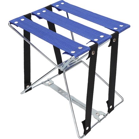 1 Tabouret pliant, réglable 4 niveaux, tissu oxford, structure métal, camping pêche salon (1/5)
