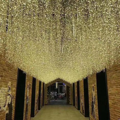Weihnachts-LED-Girlanden-Lichtvorhang, 5 x 0,8 m, 206 LEDs, Weihnachts-Lichtvorhang, Dekoration, Fenster, Weihnachten, Hochzeit, Geburtstag, Zuhause, Terrasse (1/5)