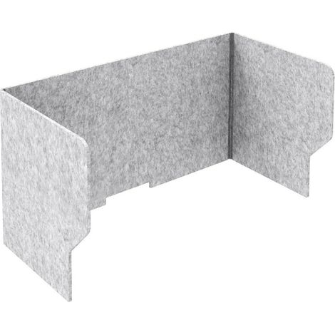 Séparateur de bureau pliable en feutre, cloisons acoustiques grises, brise-vue et panneau acoustique, séparateur de table, séparateur de bureau portable, pour l'école ou le bureau (1/5)