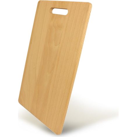 Fackelmann Tagliere per preparare e servire in tavola, con foro per il trasporto e la sistemazione, materiale in legno di faggio di alta qualità, dimensione 33 x 21 x 1 cm, Linea Legno (1/5)