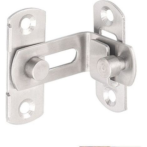 Angle Droit Serrure de Porte Coulissante Minuscule Boulon de Porte 90 Degrés Boulons de Verrouillage en Acier Inoxydable pour Portes et Fenêtres (1/5)