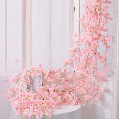 de fleurs de cerisier artificielles 256 fleurs de 1 8 m rose