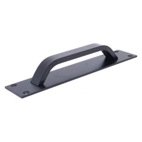 Lot de 2 poignées de porte coulissantes en alliage d'aluminium pour porte coupe-feu, poignées de porte d'armoire, poignées de porte de placard, ouverture par poussoir,20cmx4cm,couleur noire (1/5)