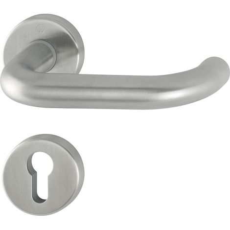 Hoppe Drückergarnitur Paris Rosette PZ Schnellstift 85mm 40-45 Edelstahl matt