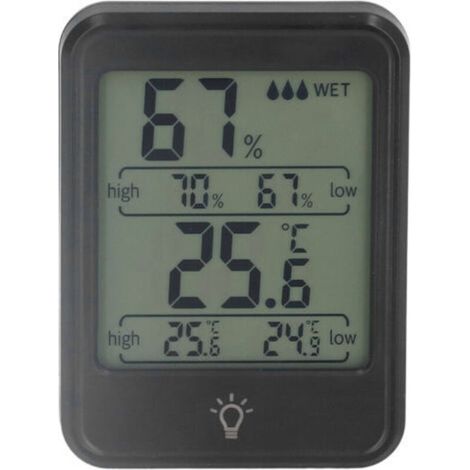 Thermomètre Hygromètre Électronique Mini Numérique Intérieur Extérieur avec Affichage Digital Température Humidité - (1/5)