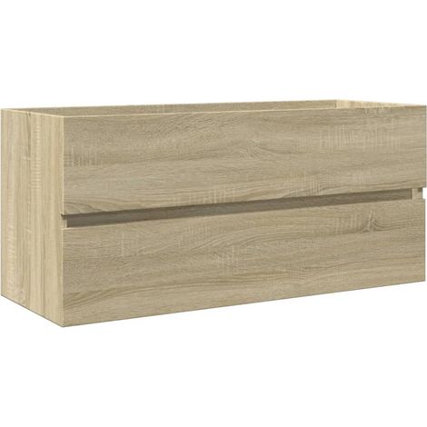 Mueble de lavabo de baño madera roble Sonoma 100x38,5x45 cm vidaXL