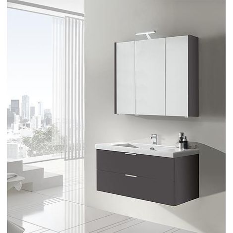 Ensemble de meubles de salle de bains EPIL série MBF anthracite mat 2 tiroirs largeur 1060mm (1/5)