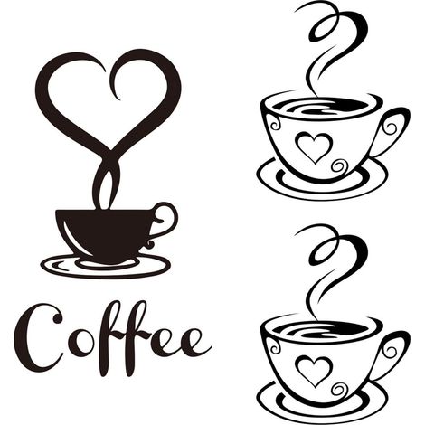 Bögen Wandaufkleber für Cafés, Wandsticker, DIY-Wanddeko-Aufkleber, Wandaufkleber für Küchencafés, Heimdeko-Aufkleber