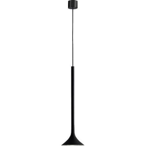 LedsC4 Alive - Suspension LED 8.5W et 492lm avec Blanc Chaud 2700K. Diamètre 9.4cm. Structure en Aluminium. Coloris Noir