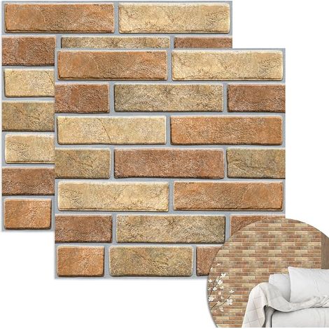 3D Stone Wall Panels 30 x 30 cm Brick Wallpaper for Kitchen, Balcony, Decoration (1/5)