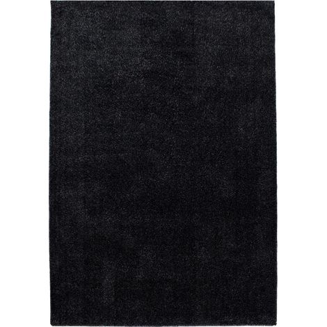Tapis salon et chambre 160x230 anthracite rectangle tissé motif uni SOULA (1/5)