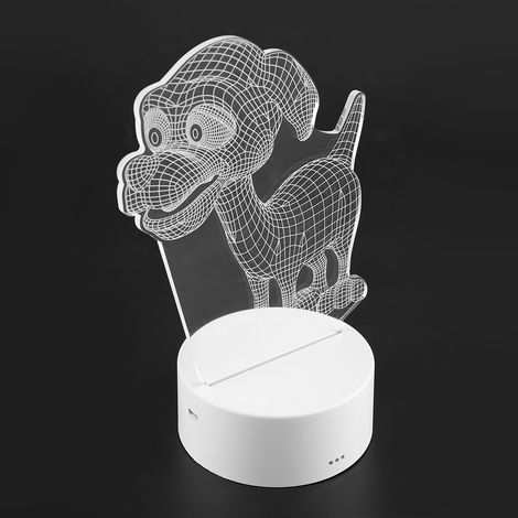 3D-LED-Schreibtischlampe, 3 W, 4,5 V, USB, Touch-Steuerung, weißes Lichtpanel, ohne Fernbedienung, Nachtlicht-Dekoration (1/5)