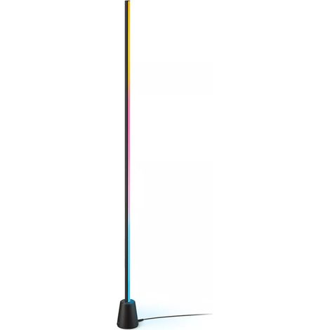 LAMPARA PIE WIFI INTELIGENTE WIZ GRADIENT 1.35M RGBIC SINCRONIZACION MUSICA DOMOTICA MATTER NEGRA 9.
