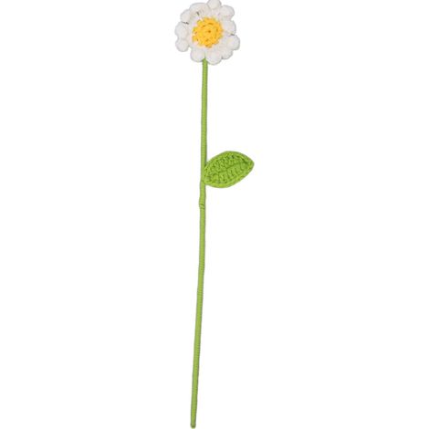 Gehäkelte Gänseblümchen, wunderschöne handgewebte, realistische Häkelblumen für Zuhause, Hochzeiten, Geburtstagsfeiern – Dekoration für Zuhause, Hochzeiten und Partys (1/5)