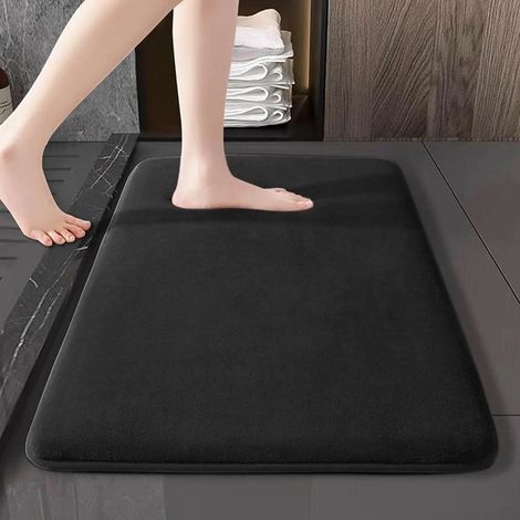 Tapis De Sol En Velours Corail - Absorbant Et Anti-dérapant - Pour Salle De Bain Entrée Salon Chambre Cuisine Balcon - 60 X 90 Cm (1/2)