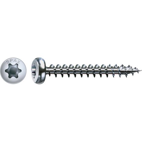 Spax Universalschraube 4 x 20 mm Halbrundkopf T-STAR plus Vollgewinde 4CUT WIROX A3J 200 Stk