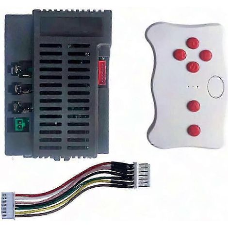 Kit de télécommande Bluetooth 2,4 GHz compatible 24 pouces pour voiture électrique enfant Boîtier récepteur Modèle RX741, blanc et gris Voiture jouet pour enfants (1/5)
