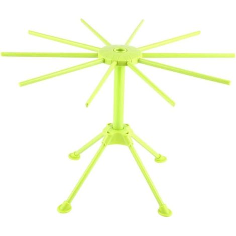 Séchoir à pâtes support à pâtes, séchoir à spaghetti pliable, séchoir à pâtes avec 10 échelons extensibles 28 x 16,8 cm (vert), Ensoleillé