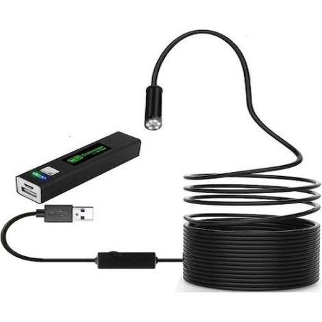 Endoscopio con teleobjetivo de 8 mm y conexión Wi-Fi, endoscopio industrial transparente para tuberías de 10 m, versión Wi-Fi, cable de 10 m. (1/5)