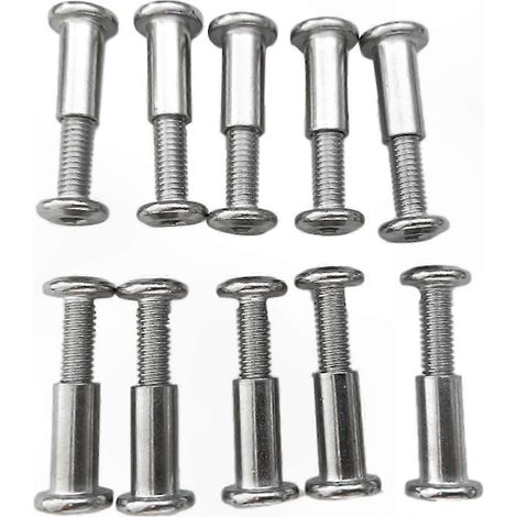Lot de 20 vis à pression pour trous de 8mm, M6x20mm mâle et M6x18mm femelle, boulons de fixation en cuir, accessoires de quincaillerie (1/5)