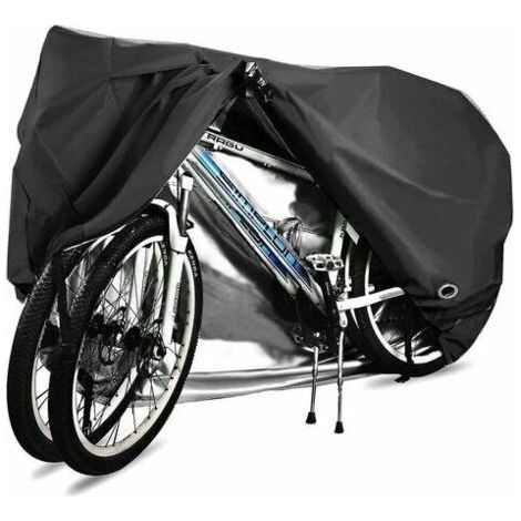 Housse de voiture, housse de vélo (peut couvrir deux vélos), imperméable et respirante 210D, taille XXL : 200 x 70 x 110 cm (1/5)
