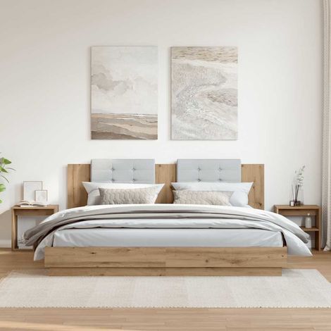 Nachttische 2 Stk. Artisan-Eiche 40x30x40 cm Holzwerkstoff