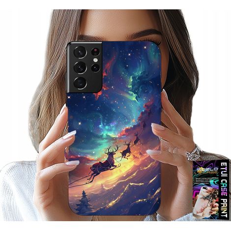 Custodia per Samsung Galaxy S21 Ultra - motivo natalizio con renne carine (1/5)