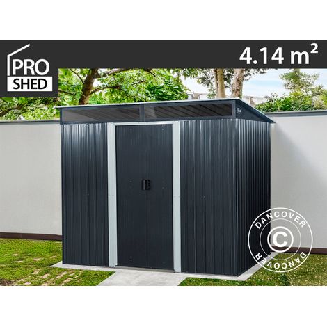 Geräteschuppen mit Oberlicht 2,38x1,74x1,96m, 4,14m², ProShed®, Anthrazit/Weiß